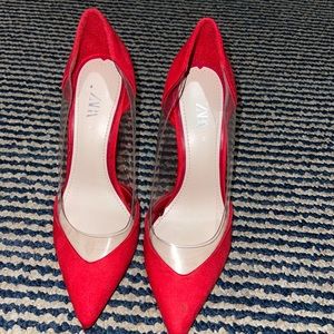 ZARA women’s heels. Size 8.5. Red heels